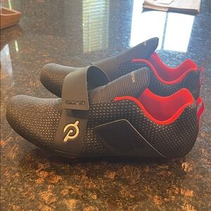 Peloton Black and Red Cycling Shoes